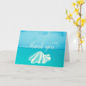 Cream en Aqua Zee Dank u Kaart (Gele Bloem)