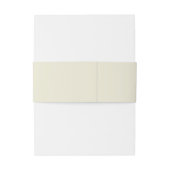 Cream en Emerald Green Invitation Belly Band Uitnodigingen Wikkel (Achterkant Voorbeeld)