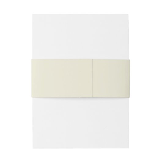 Cream en Emerald Green Invitation Belly Band Uitnodigingen Wikkel (Achterkant Voorbeeld)