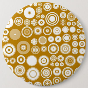 Cream en White Fifties Abstracte kunst Ronde Button 6,0 Cm