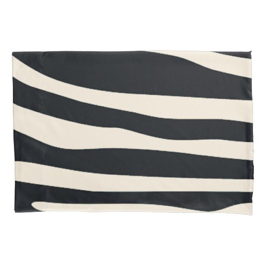 Cream en zwarte zebra afdrukken kussensloop (Voorkant)