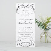 Cream Felt Invitation Kaart (Staand voorkant)