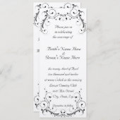 Cream Felt Invitation Kaart (Voorkant / Achterkant)