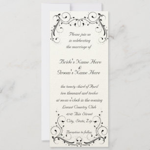 Cream Felt Invitation Kaart