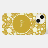 CREAM FEMININE GOLD FLORAL PATTERNAAM Case-Mate iPhone CASE (Achterkant (horizontaal))