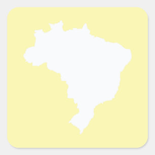 Cream Festive Brazilië op Emporio Moffa Vierkante Sticker