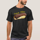 CREAM FILLED CHOCOLAATE ECLAIR - FUN PARODY DESIGN T-SHIRT (Voorkant)