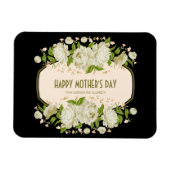 Cream Floral Happy Moederdag Magnet Magneet (Horizontaal)