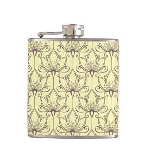 Cream Floral Pattern Heupfles