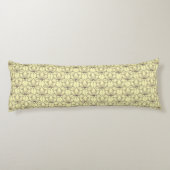 Cream Floral Pattern Lichaamskussen (Achterkant)