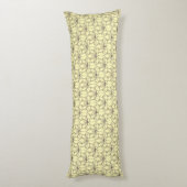 Cream Floral Pattern Lichaamskussen (Achterkant (Verticaal))
