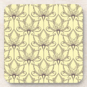Cream Floral Pattern Onderzetter (Voorkant)