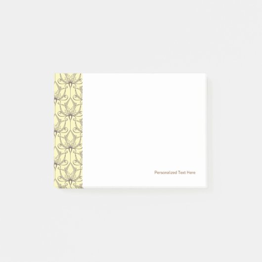 Cream Floral Pattern Post-it® Notes (Voorkant)