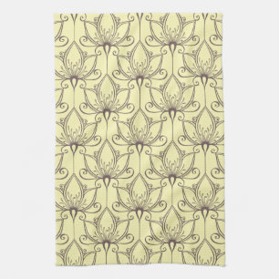 Cream Floral Pattern Theedoek