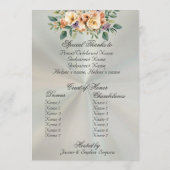 Cream Floral Quinceanera Program - Pastel Green Programma (Achterkant)