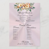 Cream Floral Quinceanera Program - Pastel Pink Programma (Achterkant)