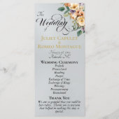 Cream Floral - Silver Wedding Programma (Voorkant)