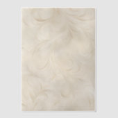 Cream Floral Swirls Vellum Uitnodigingen (Voorkant)