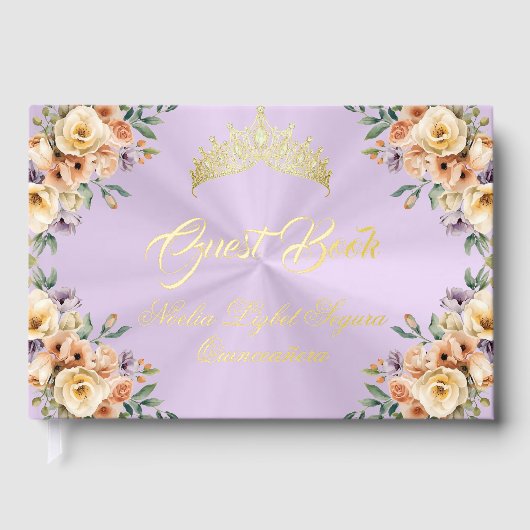 Cream Floral & Tiara - Pastel Lavender (Recto)