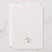 Cream Floral Wildflower Poppy Wedding Invitation (Dos)