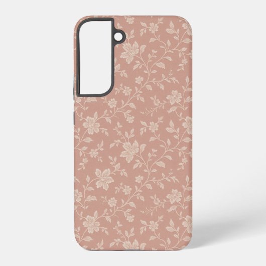  Cream Florals – Elegant Romantisch Samsung Galaxy Hoesje (Achterkant)