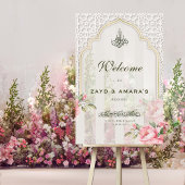 Cream & Florals Islamic Wedding | Acrylic Sign