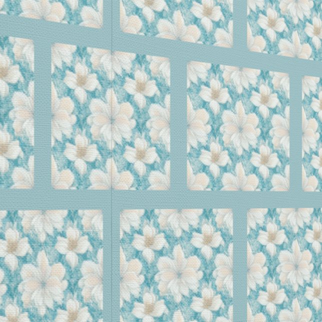  Cream Flowers Elegant Tegel Effect Patterned Behang (Zoom)