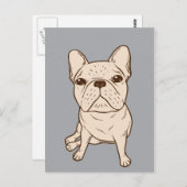 Cream French Bulldog Briefkaart (Voorkant / Achterkant)