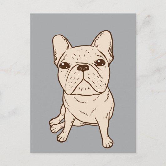 Cream French Bulldog Briefkaart (Voorkant)