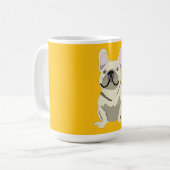 Cream French Bulldog Koffiemok (Voorkant links)