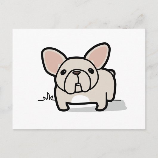 Cream Frenchie Briefkaart (Voorkant)