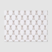 Cream Frenchie Cartoon Dog Patroon Tissuepapier (Voorkant)