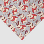 Cream Frenchie in kerstkeuken Tissuepapier (Detail)