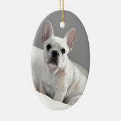 Cream Frenchie Keramisch Ornament (Rechts)