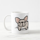 Cream Frenchie Koffiemok (Links)