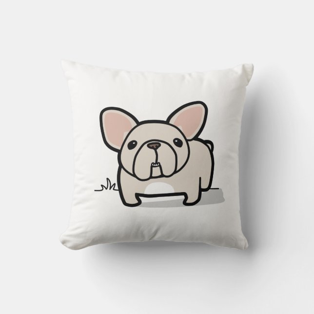 Cream Frenchie Kussen (Voorkant)