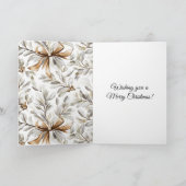 Cream Gingerbread Christmas Bows Kaart (Binnen)