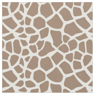 Cream Giraffe Print Stof