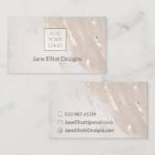 Cream Gold Foil Visitekaartje (Voorkant / Achterkant)