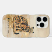 Cream Gold Leopard Animal Case-Mate iPhone Case (Achterkant (horizontaal))