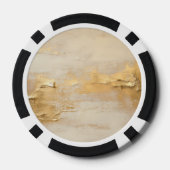 Cream Gold Leopard Animal Poker Chips (Achterkant)