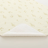 Cream Gold Music Notes   Sherpa Deken (3/4)