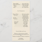 Cream Gold Vintage Pinstripe Wedding Programme (Dos)