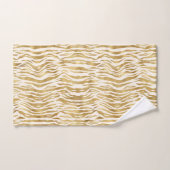 Cream Gold Zebra afdrukken Bad Handdoek (Handdoek)