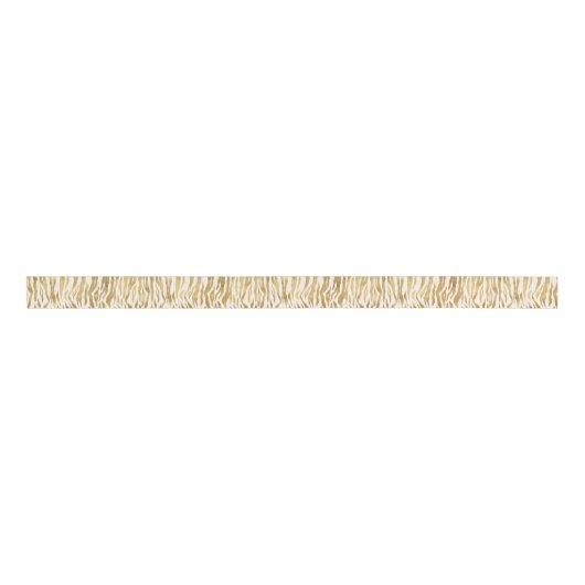 Cream Gold Zebra afdrukken       Grosgrain Lint (Voorkant)