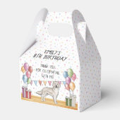 Cream Golden Retriever Kids Verjaardag Bedankt Bedankdoosjes (Voorkant Zijde)