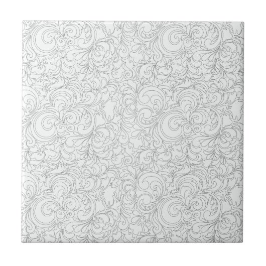 CREAM-GRAY-SWIRLS TEGELTJE (Voorkant)