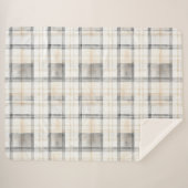 Cream Grey Yellow Plaid Stripes (Devant (Horizontal))
