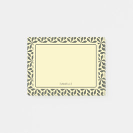 Cream grijs bloemenmotief post-it® notes