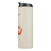 Cream Hedgehog Apple Heart Thermosbeker (Geroteerd rechts)